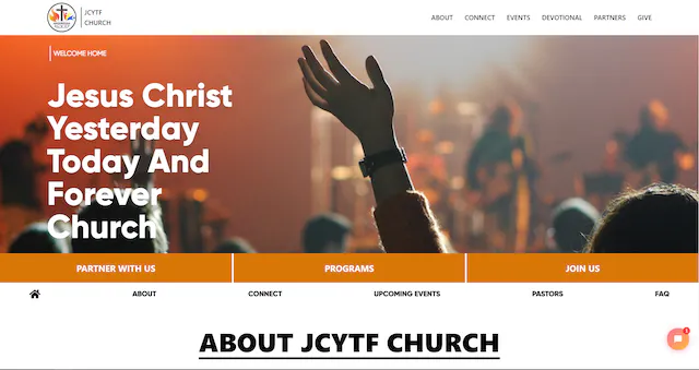JCYTF CHURCH WEBSITE